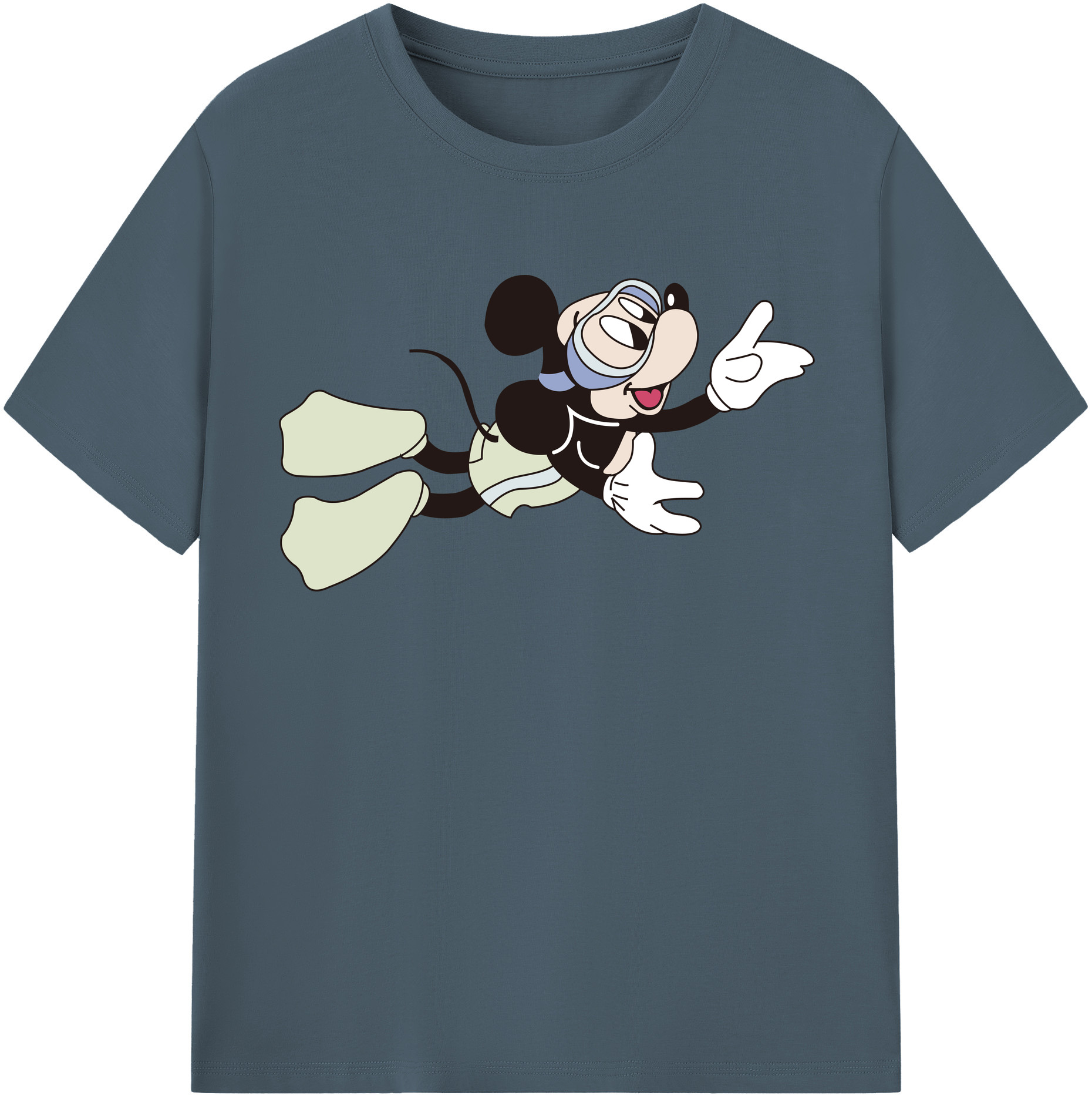 （画像用） ミッキーマウス Mickey Mouse 綿100％半袖Tシャツ（フロントプリント）